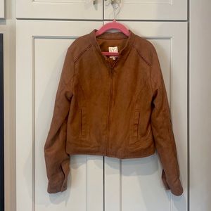 Ella Moss girls brown faux suede jacket